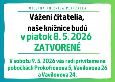 Oznam pre čitateľov