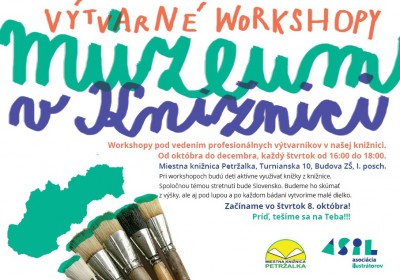 september výtvarné workshopy – Múzeum v knižnici