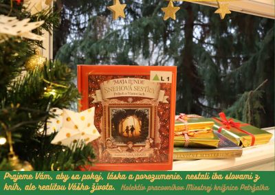 Vianočný pozdrav všetkým čitateľom, návštevníkom, spolupracovníkom a podporovateľom petržalskej knižnice