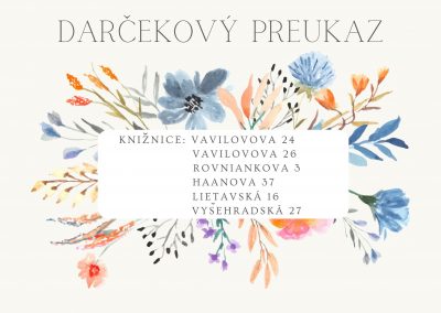 Darčekový čitateľský preukaz – zmysluplný darček pre všetkých