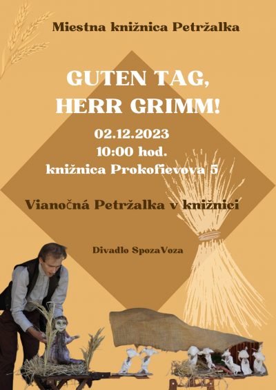 Vianočná Petržalka v knižnici – Guten Tag, Herr Grimm!- divadielko pre deti