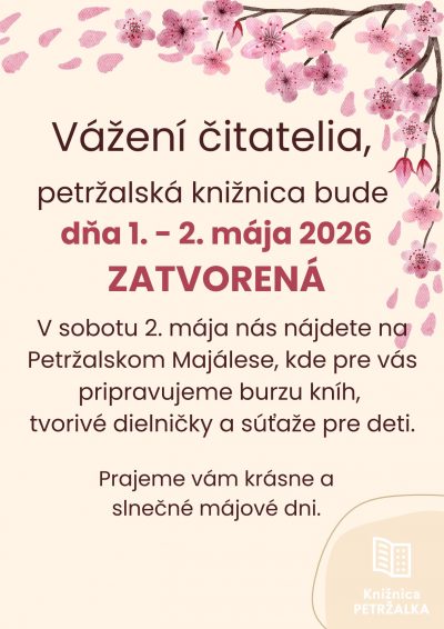 Oznam pre čitateľov