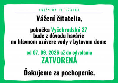 Oznam o zatvorení